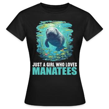 Lamantins Seekuh Lamantin - T-shirt Femme - noir - Devant - AI Model Female 172 dark (172cm)