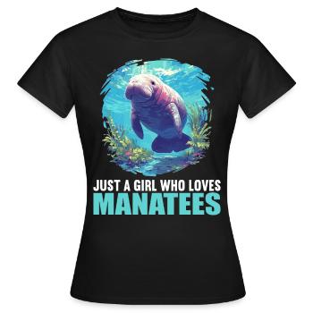 Lamantins Seekuh Lamantin - T-shirt Femme - noir - Devant - AI Model Female 172 dark (172cm)