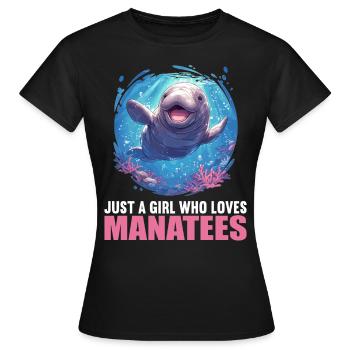 Lamantins Seekuh Lamantin - T-shirt Femme - noir - Devant - AI Model Female 172 dark (172cm)