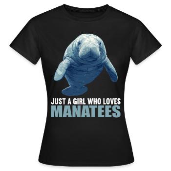 Lamantins Seekuh Lamantin - T-shirt Femme - noir - Devant - AI Model Female 172 dark (172cm)