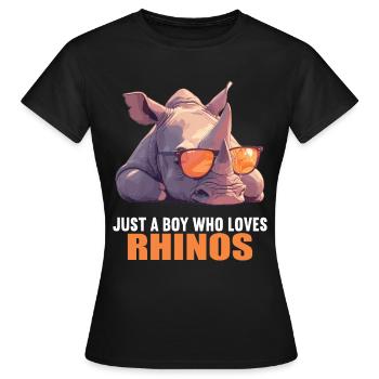 Rhino Nashörner Nashorn - Frauen T-Shirt - Schwarz - Vorne - AI Model Female 172 dark (172cm)