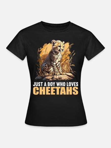 Cheetah Geparde Gepard - Frauen T-Shirt - Schwarz