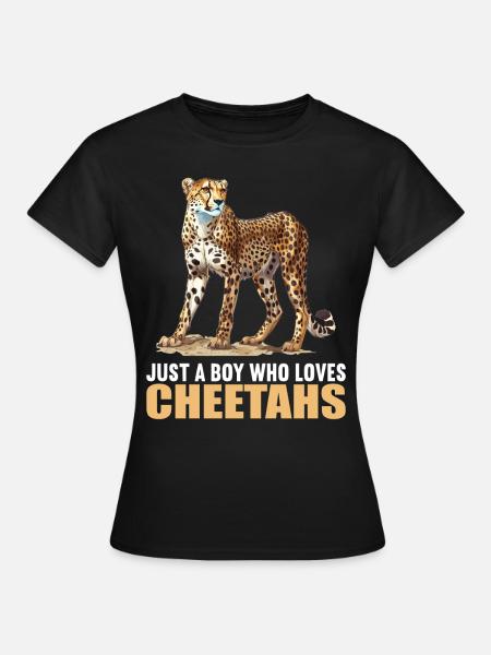 Cheetah Geparde Gepard - Frauen T-Shirt - Schwarz