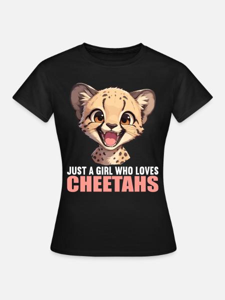 Cheetah Geparde Gepard - Frauen T-Shirt - Schwarz