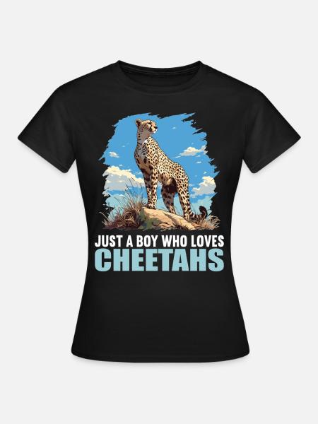 Cheetah Geparde Gepard - Frauen T-Shirt - Schwarz