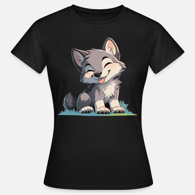 Wölfe Wolf - Frauen T-Shirt - Schwarz