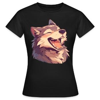 Loups Loup - T-shirt Femme - noir - Devant - AI Model Female 172 dark (172cm)