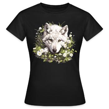 Loups Loup - T-shirt Femme - noir - Devant - AI Model Female 172 dark (172cm)