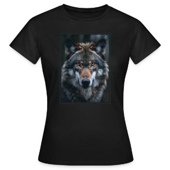 Loups Loup - T-shirt Femme - noir - Devant - AI Model Female 172 dark (172cm)