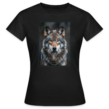 Loups Loup - T-shirt Femme - noir - Devant - AI Model Female 172 dark (172cm)