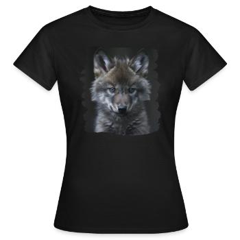 Loups Loup - T-shirt Femme - noir - Devant - AI Model Female 172 dark (172cm)