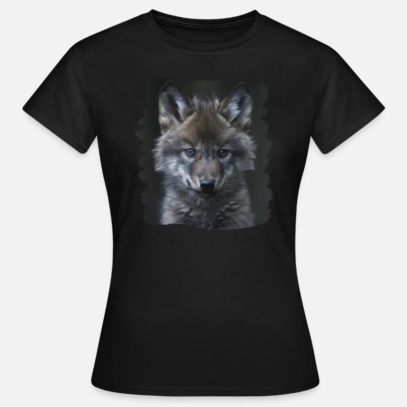 Wölfe Wolf - Frauen T-Shirt - Schwarz