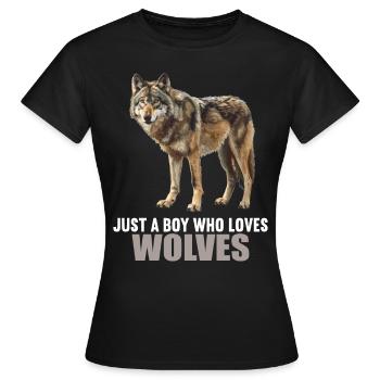 Loups Loup - T-shirt Femme - noir - Devant - AI Model Female 172 dark (172cm)