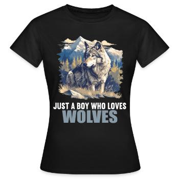 Loups Loup - T-shirt Femme - noir - Devant - AI Model Female 172 dark (172cm)