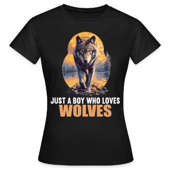 Loups Loup - T-shirt Femme - noir - Devant - AI Model Female 172 dark (172cm)