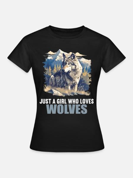 Wölfe Wolf - Frauen T-Shirt - Schwarz