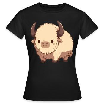 Bisons Bison - T-shirt Femme - noir - Devant - AI Model Female 172 dark (172cm)
