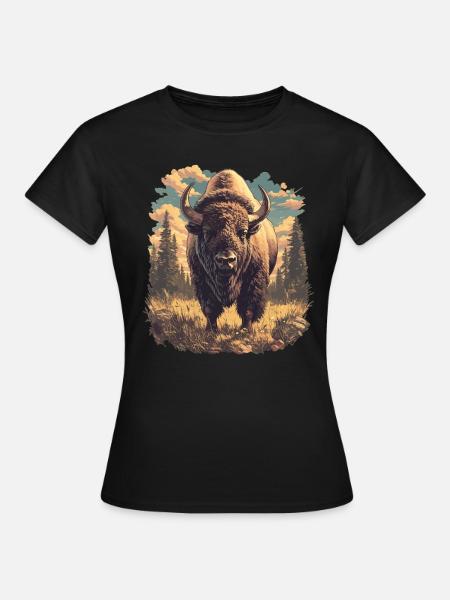 Bisons Bison - T-shirt Femme - noir