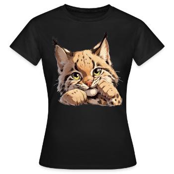 Bobcats Rotluchse Rotluchs Luchs - Frauen T-Shirt - Schwarz - Vorne - AI Model Female 172 dark (172cm)