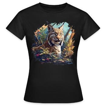 Bobcats Rotluchse Rotluchs Luchs - Frauen T-Shirt - Schwarz - Vorne - AI Model Female 172 dark (172cm)