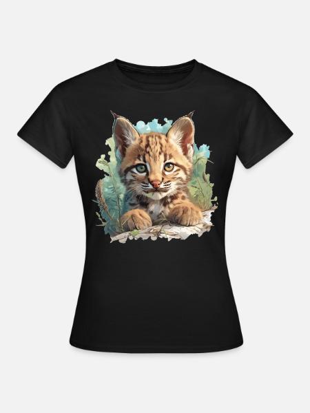 Bobcats Rotluchse Rotluchs Luchs - Frauen T-Shirt - Schwarz