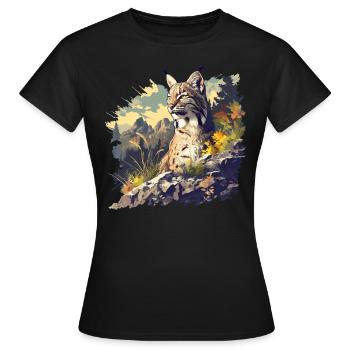 Bobcats Rotluchse Rotluchs Luchs - Frauen T-Shirt - Schwarz - Vorne - AI Model Female 172 dark (172cm)