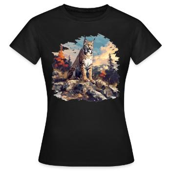 Bobcats Rotluchse Rotluchs Luchs - Frauen T-Shirt - Schwarz - Vorne - AI Model Female 172 dark (172cm)