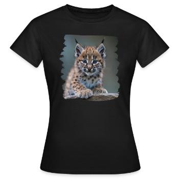 Bobcats Rotluchse Rotluchs Luchs - Frauen T-Shirt - Schwarz - Vorne - AI Model Female 172 dark (172cm)