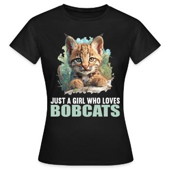 Bobcats Rotluchse Rotluchs Luchs - Frauen T-Shirt - Schwarz - Vorne - AI Model Female 172 dark (172cm)