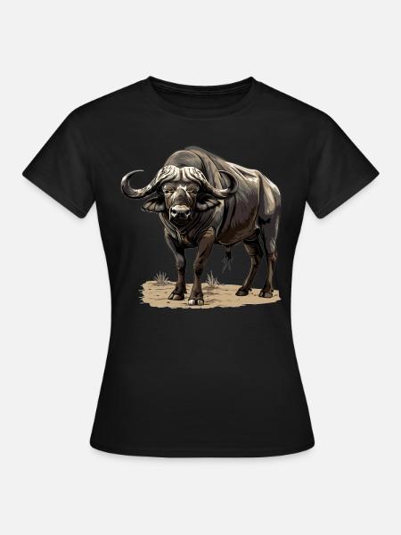 Buffalos Buffalo Büffel - Frauen T-Shirt - Schwarz