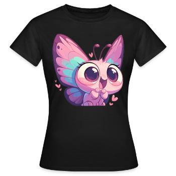 papillon papillons papillon papillon - T-shirt Femme - noir - Devant - AI Model Female 172 dark (172cm)