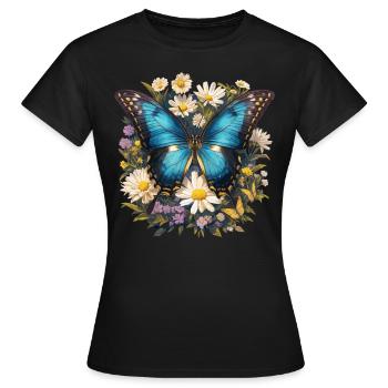 papillon papillons papillon papillon - T-shirt Femme - noir - Devant - AI Model Female 172 dark (172cm)