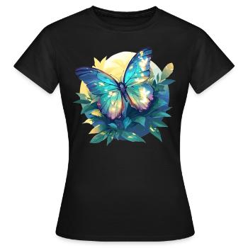 papillon papillons papillon papillon - T-shirt Femme - noir - Devant - AI Model Female 172 dark (172cm)