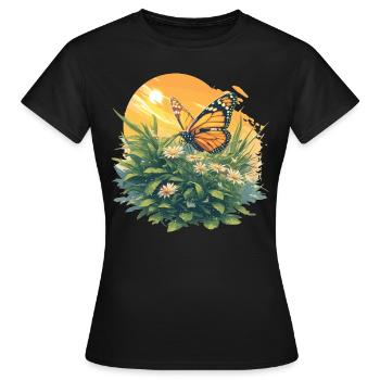 papillon papillons papillon papillon - T-shirt Femme - noir - Devant - AI Model Female 172 dark (172cm)