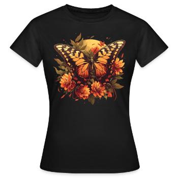 papillon papillons papillon papillon - T-shirt Femme - noir - Devant - AI Model Female 172 dark (172cm)