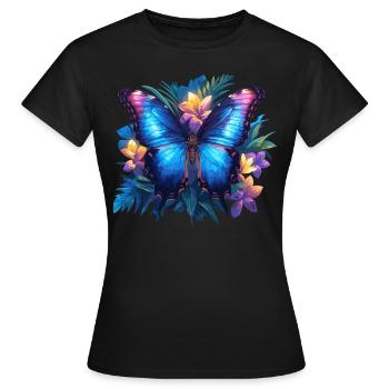 papillon papillons papillon papillon - T-shirt Femme - noir - Devant - AI Model Female 172 dark (172cm)