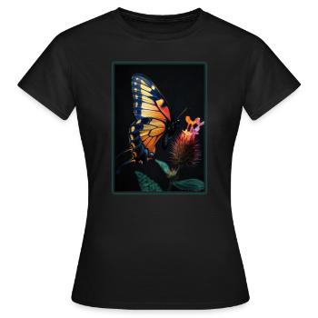 papillon papillons papillon papillon - T-shirt Femme - noir - Devant - AI Model Female 172 dark (172cm)