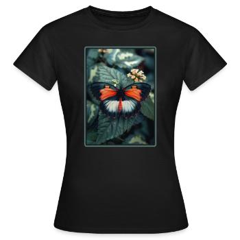 papillon papillons papillon papillon - T-shirt Femme - noir - Devant - AI Model Female 172 dark (172cm)