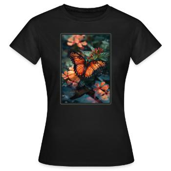 papillon papillons papillon papillon - T-shirt Femme - noir - Devant - AI Model Female 172 dark (172cm)