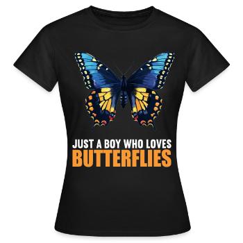 papillon papillons papillon papillon - T-shirt Femme - noir - Devant - AI Model Female 172 dark (172cm)
