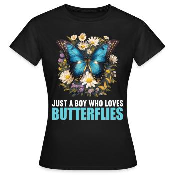 Butterfly Butterflies Butterfly - Women's T-Shirt - black - Front - AI Model Female 172 dark (172cm)