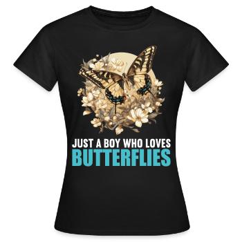 papillon papillons papillon papillon - T-shirt Femme - noir - Devant - AI Model Female 172 dark (172cm)
