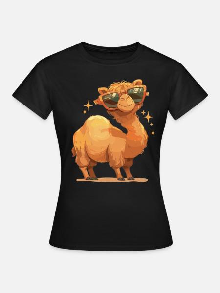 Camel Kamele Kamel - Frauen T-Shirt - Schwarz