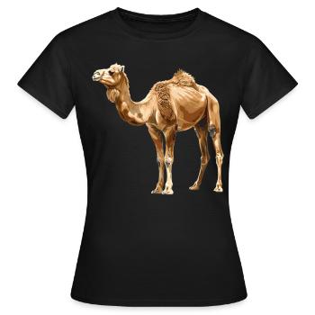Camel Kamele Kamel - Frauen T-Shirt - Schwarz - Vorne - AI Model Female 172 dark (172cm)