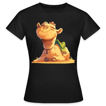 Camel Kamele Kamel - Frauen T-Shirt - Schwarz - Vorne - AI Model Female 172 dark (172cm)