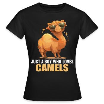 Camel Kamele Kamel - Frauen T-Shirt - Schwarz - Vorne - AI Model Female 172 dark (172cm)