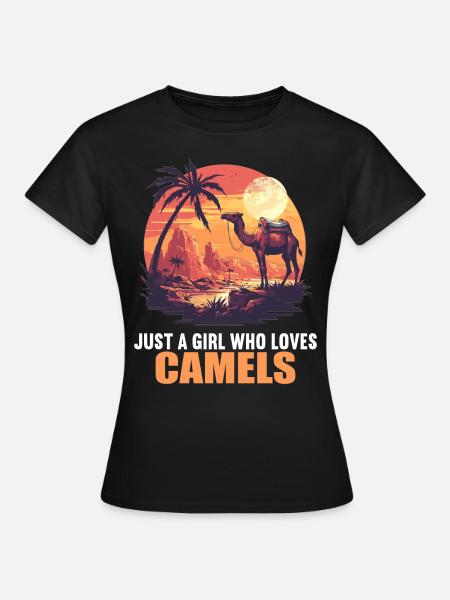 Camel Kamele Kamel - Frauen T-Shirt - Schwarz