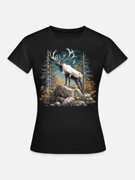 Caribou Karibus Karibu - Frauen T-Shirt - Schwarz