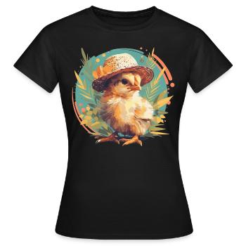 Rooster Roosters Rooster - Women's T-Shirt - black - Front - AI Model Female 172 dark (172cm)