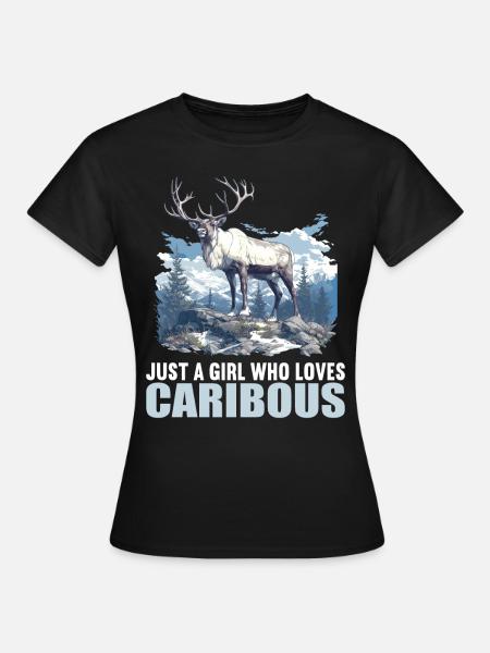 Caribou Karibus Karibu - Frauen T-Shirt - Schwarz